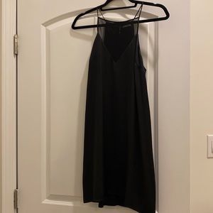 Express black dress with mesh front